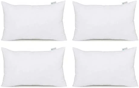Acanva Throw Pillow Inserts, Euro Sham Form Stuffer With Premium Polyester Micro Fiber, Decorative For Bed, Couch And Sofa, White, 4 Count, (Pack Of 1) 6 Acanva Throw Pillow Inserts, Euro Sham Form Stuffer With Premium Polyester Micro Fiber, Decorative For Bed, Couch And Sofa, White, 4 Count, (Pack Of 1) - Image 6