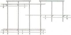 ClosetMaid ShelfTrack Wire Closet Organizer System Adjustable From 7 To 10 Ft, With Shelves, Clothes Rods, Hardware, Durable Steel, White, 7 Ft Ft -GENERIC Shop 31byWbrU0UL. AC