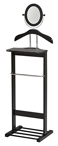 KB Designs - Black Wood Suit & Tie Freestanding Valet Stand, Clothing Organizer Rack 3 KB Designs - Black Wood Suit & Tie Freestanding Valet Stand, Clothing Organizer Rack - Image 3