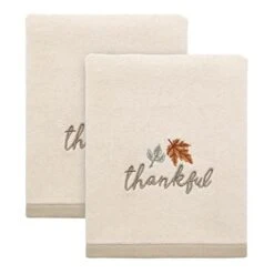 - Hand Towel, Soft & Absorbent Cotton Towel, Set Of 2 (Grateful Patch Collection)