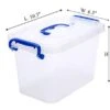 ZHENFAN Clear Storage Latch Box, 4.5 Quart Plastic Storage Bin With Locking Lids And Handle, 6-Pack