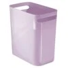 MDesign Plastic Slim Large 2.5 Gallon Trash Can Wastebasket, Classic Garbage Container Recycle Bin For Bathroom, Bedroom, Kitchen, Home Office, Outdoor Waste, Recycling, Aura Collection - (Light Purple, Pack Of 1)