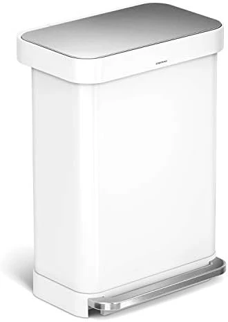 Simplehuman 45 Liter / 12 Gallon Rectangular Hands-Free Kitchen Step Trash Can With Soft-Close Lid, Brushed Stainless Steel 8 Simplehuman 45 Liter / 12 Gallon Rectangular Hands-Free Kitchen Step Trash Can With Soft-Close Lid, Brushed Stainless Steel - Image 8