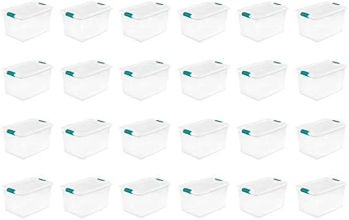 Sterilite 32-Quart Clear Stackable Latching Storage Box Container (24 Pack) 14 Sterilite 32-Quart Clear Stackable Latching Storage Box Container (24 Pack) - Image 14