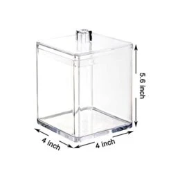 Youngever Clear Plastic Apothecary Jar, Square Shape (30 Ounce) -GENERIC Shop 31hkYleS1fL