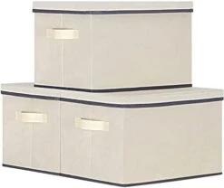 Asxsonn Fabric Storage Bins Large Storage Baskets For Organizing Set Of 3, Large Closet Storage Bins With Reinforced Handles, Foldable Storage Baskets For Shelves, Black, 15" X 11" X 9.6" -GENERIC Shop 31htMOYerWL. AC