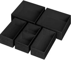 Criusia Underwear Drawer Organizer, 6 Set Foldable Underwear Drawer Organizer And Closet Dividers,Storage Box For Clothes, Socks, Underwear (6 Bins) (Light Grey) -GENERIC Shop 31i te1aRL. AC