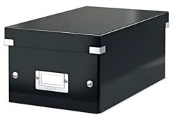 Leitz DVD Storage Box, Black, Click And Store Range, 60420095