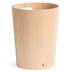 Kazai. Real Wood Waste Paper Bin Börje | Modern Wooden Paper Basket For Office, Kids' Room, Bedroom And More | 9 Liters | Birch -GENERIC Shop 31i4E6T5 7L