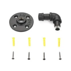 3 Pack Industrial Style Robe Towel Hook Wall Mounted Metal Iron Pipe Coat Hanger Hat Holder Bag Rack For Bathroom Bedroom Kitchen, Rust Free, Black -GENERIC Shop 31ieIqLLRBL