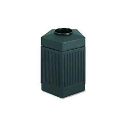 Safco Products Canmeleon Outdoor/Indoor Recessed Panel Trash/Garbage Can 9476BL; Black; Decorative Fluted Panels; 38-Gallon Capacity -GENERIC Shop 31j3iNtfc5L
