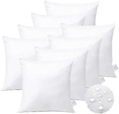 OTOSTAR Premium Waterproof Throw Pillow Inserts, Set Of 4 Water Resistant Square Form Cushion Stuffer For Bed Couch Decorative Outdoor Sofa Pillows Inserts White, 18x18 Inches -GENERIC Shop 31k02hmYL. AC