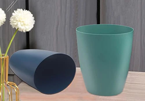 Gereen 2 Gallon Small Trash Can,Oval Small Trash Bin Wastebasket For Bathroom Bedroom Kitchen Countertop Under Sink (2 Pack, Blue+Green) 7 Gereen 2 Gallon Small Trash Can,Oval Small Trash Bin Wastebasket For Bathroom Bedroom Kitchen Countertop Under Sink (2 Pack, Blue+Green) - Image 7