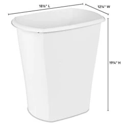 Sterilite 10538006 10 Gallon Rectangular Wastebasket, White, 6-Pack -GENERIC Shop 31k6hiJiJUL