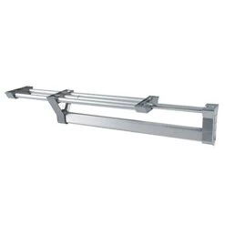 Emuca 7086762 Wardrobe Pull Out Clothes Hanger Rail Organizer Rack, Lenght 350 Mm