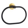 Wivel Towel Ring Black & Gold, Angle Simple Stainless Steel Hand Towel Rack, Bathroom Towel Holder For Wall
