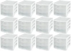 Sterilite 17918004 3 Drawer Unit, White Frame With Clear Drawers, Pack Of 4 -GENERIC Shop 31lCNYI5XwL. AC