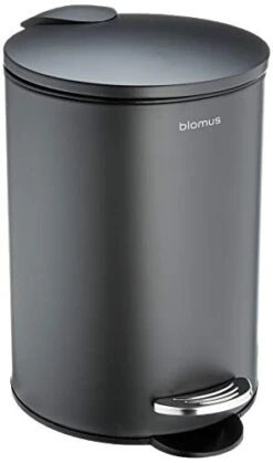 Blomus TUBO Pedal Bin Wastebasket 3L Magnet Charcoal