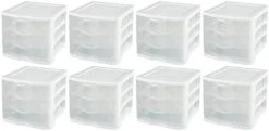 Sterilite 17918004 3 Drawer Unit, White Frame With Clear Drawers, Pack Of 4 -GENERIC Shop 31omGfNpUL. AC