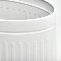 MDesign Slim Oval Steel Metal 2.25 Gallon/8.5 Liter Trash Can Wastebasket, Garbage Bin For Bathroom, Kitchen, Bedroom, Office - Hold Trash, Refuse, Garbage, Recycling, Oscar Collection, White 8 MDesign Slim Oval Steel Metal 2.25 Gallon/8.5 Liter Trash Can Wastebasket, Garbage Bin For Bathroom, Kitchen, Bedroom, Office - Hold Trash, Refuse, Garbage, Recycling, Oscar Collection, White -GENERIC Shop 31op3e5nXhL