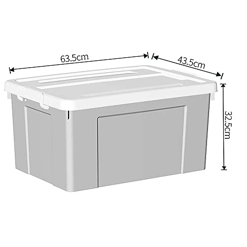Cetomo 65L*4 Plastic Storage Box, Tote Box,Organizing Container With Durable Lid And Secure Latching Buckles, Stackable And Nestable, 4Pack, Gray With Buckle 2 Cetomo 65L*4 Plastic Storage Box, Tote Box,Organizing Container With Durable Lid And Secure Latching Buckles, Stackable And Nestable, 4Pack, Gray With Buckle - Image 2