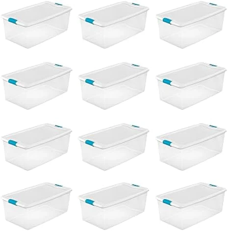 Sterilite 32-Quart Clear Stackable Latching Storage Box Container (24 Pack) 4 Sterilite 32-Quart Clear Stackable Latching Storage Box Container (24 Pack) - Image 4
