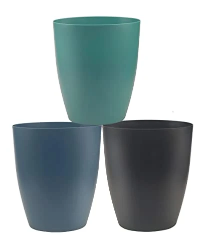 Gereen 2 Gallon Small Trash Can,Oval Small Trash Bin Wastebasket For Bathroom Bedroom Kitchen Countertop Under Sink (2 Pack, Blue+Green) 11 Gereen 2 Gallon Small Trash Can,Oval Small Trash Bin Wastebasket For Bathroom Bedroom Kitchen Countertop Under Sink (2 Pack, Blue+Green) - Image 11