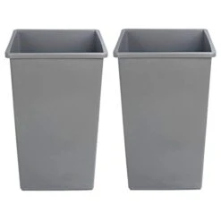 AmazonCommercial 25 Gallon Square Waste Container, Grey, 2-pack -GENERIC Shop 31riJrZ0osL 1