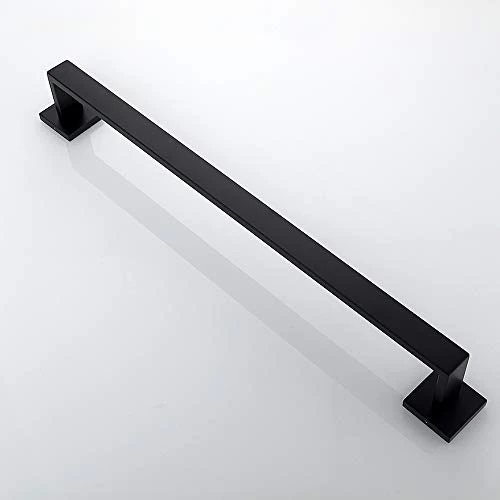 23.6 Inch Black Single Towel Bar Rack, SUS 304 Stainless Steel Bathroom Towel Bar Heavy Duty Towel Holder Kitchen Towel Rod, Wall Mount With Screws Towel Bar Rod Matte Black Finish 4 23.6 Inch Black Single Towel Bar Rack, SUS 304 Stainless Steel Bathroom Towel Bar Heavy Duty Towel Holder Kitchen Towel Rod, Wall Mount With Screws Towel Bar Rod Matte Black Finish - Image 4