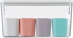 Rosanna Pansino X IDesign Recycled Plastic Kitchen Storage Bins, Includes 1 Large Bin With Lid And 4 Small Bins, Multicolored Bins/Marshmallow Lid, 6” X 12” X 6” 8 Rosanna Pansino X IDesign Recycled Plastic Kitchen Storage Bins, Includes 1 Large Bin With Lid And 4 Small Bins, Multicolored Bins/Marshmallow Lid, 6” X 12” X 6” -GENERIC Shop 31uDO8bBZeL