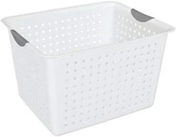 Sterilite 16248006 Medium Ultra Basket, White Basket W/ Titanium Inserts, 6-Pack -GENERIC Shop 31uKLai7K9L. AC