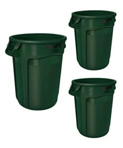Rubbermaid Commercial Products BRUTE Heavy-Duty Trash/Garbage Can, 55-Gallon, Gray, Wastebasket For Home/Garage/Mall/Office/Stadium/Bathroom, Pack Of 3 -GENERIC Shop 31vmXou7HiL