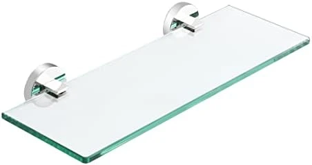 16-Inch Glass Shelves For Bathroom, Bathroom Shelf Tempered Glass 2 Pack Wall Mount SUS 304 Stainless Steel Brushed Finish, A2022S41-2-C1 10 16-Inch Glass Shelves For Bathroom, Bathroom Shelf Tempered Glass 2 Pack Wall Mount SUS 304 Stainless Steel Brushed Finish, A2022S41-2-C1 - Image 10