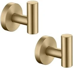 Matte Black Bathroom Towel Coat Hook Stainless Steel, 2 Pack Robe Clothes Cabinet Closet Sponges Hooks Holder Round Style Heavy Duty Wall Hook For Bathroom Kitchen Hotel Wall Mounted -GENERIC Shop 31x7eWxx9kL. AC