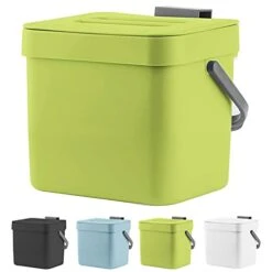 LALASTAR Compost Bin With Lid, Hanging Small Trash Can With Lid Under Sink For Kitchen, Food Waste Bin For Countertop, Mountable Garbage Can For Bathroom, RV, 5L/1.3 Gal, Black 22 LALASTAR Compost Bin With Lid, Hanging Small Trash Can With Lid Under Sink For Kitchen, Food Waste Bin For Countertop, Mountable Garbage Can For Bathroom, RV, 5L/1.3 Gal, Black -GENERIC Shop 31xAHJFofHL