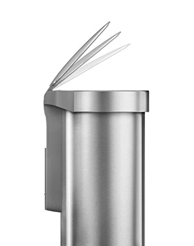 Simplehuman 45 Liter / 12 Gallon Semi-Round Automatic Sensor Trash Can, Brushed Stainless Steel 2 Simplehuman 45 Liter / 12 Gallon Semi-Round Automatic Sensor Trash Can, Brushed Stainless Steel - Image 2