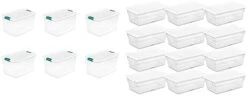 Sterilite 64 Qt./61 L Latching Box Clears, Quart, White, 6 Count -GENERIC Shop 31yTCn4sDML. AC