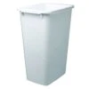 Knape & Vogt QT50PB-W Replacement Trash Can, 21.56-Inch By 15.55-Inch By 11.13-Inch,White