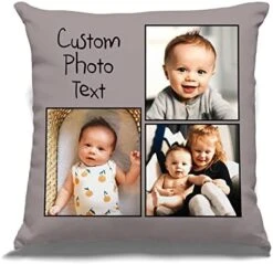 Personalized Pillow W Photos Collage - Customized Pillowcase With 8 Pictures And Text - Custom Birthday Wedding Gift For Couple Family Friend - 16x16 -GENERIC Shop 410BUYugj L. AC 1