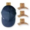 Product Elevations Baseball Hat Organizer Solo Hooks - Pack Of 4 Self-Adhesive Hat Hooks For Wall, Closet, & Bedroom - Natural Curved Hat Rack For Caps, Umbrella, Coats, & Cord