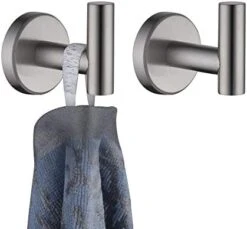 JQK Black Bathroom Towel Hook, Coat Robe Clothes Hook For Bathroom Kitchen Garage Wall Mounted (2 Pack), 304 Stainless Steel Matte Black, TH100-PB-P2 -GENERIC Shop 410J69AVhZL. AC