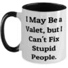 GENERIC Fancy Valet Two Tone 11oz Mug, I May Be A Valet, But I Can't, Inspirational Gifts For Coworkers From Team Leader, Birthday Gifts, Unique Valet Gifts For Men, Unique Valet Gifts For Women, Personalized