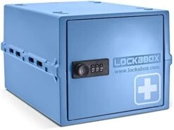 Lockabox One™ | Premium Medicine Lock Box For Medication, Vitamins & Supplements | One Size 12 X 8 X 6.6 Inches Externally (Medi Blue) -GENERIC Shop 410xCSgVEiL. AC