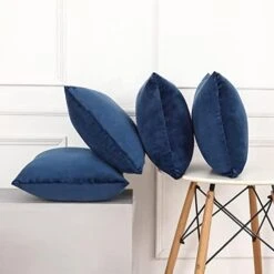 UBeesize Square 18 Inches Throw Pillow Covers Set Of 4, Solid Color Soft Velvet 18x18 Pillow Cover, Neutral Pillow Covers For Sofa Couch Chair Home Decor, Dark Teal Pillow Case -GENERIC Shop 411KQ3GeaL. AC