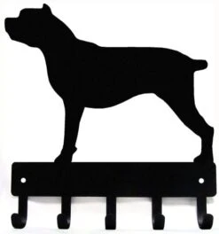 The Metal Peddler Cane Corso Dog - Key Holder For Wall - Small 6 Inch Wide - Made In USA; Home Organization; Foyer, Hallway, Office