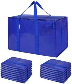 TICONN 6 Pack Extra Large Moving Bags With Zippers & Carrying Handles, Heavy-Duty Storage Tote For Space Saving Moving Storage -GENERIC Shop 412c0FnGPIL. AC