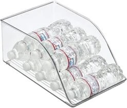 MDesign Small Plastic Water Bottle Stackable Storage Organization Bin With Open Front For Kitchen Refrigerator, Freezer, Pantry, Holds 12 Bottled Drinks/Beverages, Ligne Collection, Clear 18 MDesign Small Plastic Water Bottle Stackable Storage Organization Bin With Open Front For Kitchen Refrigerator, Freezer, Pantry, Holds 12 Bottled Drinks/Beverages, Ligne Collection, Clear -GENERIC Shop 413d2oRXpL. AC