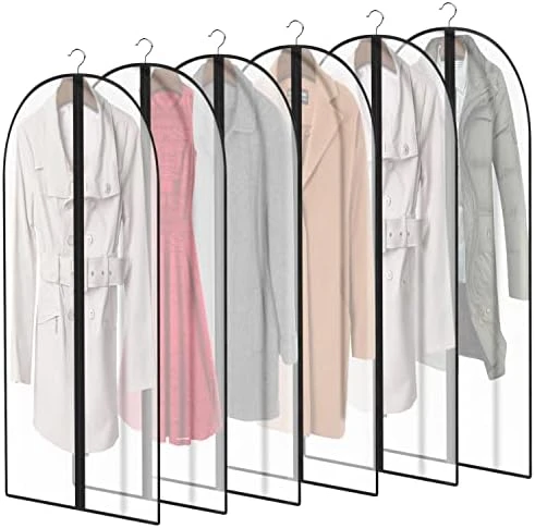 AIDBUCKS Garment Bags 6 Pieces Clothes Covers Protecting Dusts Lightweight Clear Full Zipper Suit Bags Long-Term Storage Jacket Coat Dress, White, 24x48" 10 AIDBUCKS Garment Bags 6 Pieces Clothes Covers Protecting Dusts Lightweight Clear Full Zipper Suit Bags Long-Term Storage Jacket Coat Dress, White, 24x48" - Image 10