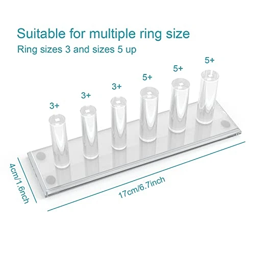 2 PCs Hand Ring Holder Jewelry Stand, Ring Storage Holder Jewelry Display Stands Crystal Clear Acrylic Finger Ring Jewelry Ring/Wedding Ring Display Support Holder Decorative For Women Girls Room, Clear 2PCs 3 2 PCs Hand Ring Holder Jewelry Stand, Ring Storage Holder Jewelry Display Stands Crystal Clear Acrylic Finger Ring Jewelry Ring/Wedding Ring Display Support Holder Decorative For Women Girls Room, Clear 2PCs - Image 3