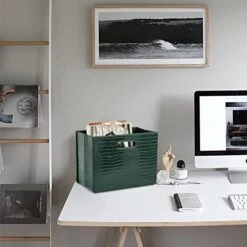 HofferRuffer Magazine Basket Holder, Foldable Magazine Rack, Document File Holder Organizer, File Folder, Newspaper Storage Bin Organizer For Home Or Office, Home Or Office (Green) 14 HofferRuffer Magazine Basket Holder, Foldable Magazine Rack, Document File Holder Organizer, File Folder, Newspaper Storage Bin Organizer For Home Or Office, Home Or Office (Green) -GENERIC Shop 4153bKHspQL